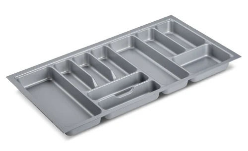 Everwin Dark Gray Pvc Cutlery Tray For Kitchen