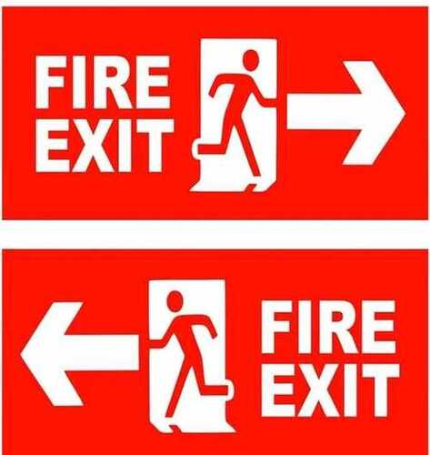 Wall Mounted Rectangular Waterproof Printed Fire Extinguisher Sign