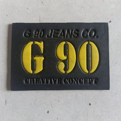 Black Color Rectangular Shape Polyurethane Garment Label