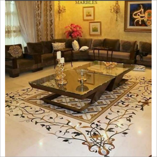 Decorative Marble Inlay Flooring Services By Azra Inlay Designer