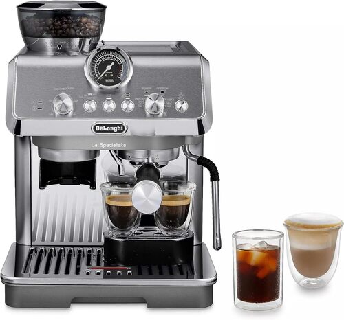La Specialista Arte Evo - Stainless Steel, Grey | 8 Grind Settings, Cold Extraction Technology, Active Temperature Control