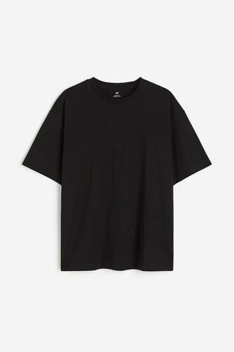 Black Terry Cotton T Shirt