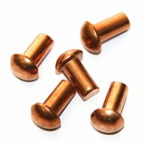 thumbnail image 2 of Uxcell 2x6mm Copper Solid Rivets – Gold Tone, Round Head (100 Pack) 2 of 4