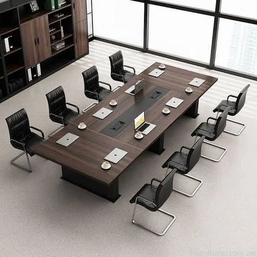 Brown Color Rectangular Shape Meeting And Conference Room Table