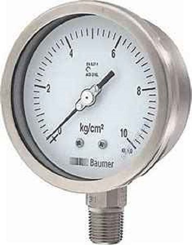 Steel Baumer Pressure Gauges ALH-2-4BM -30"HG/0-760MMHG/0