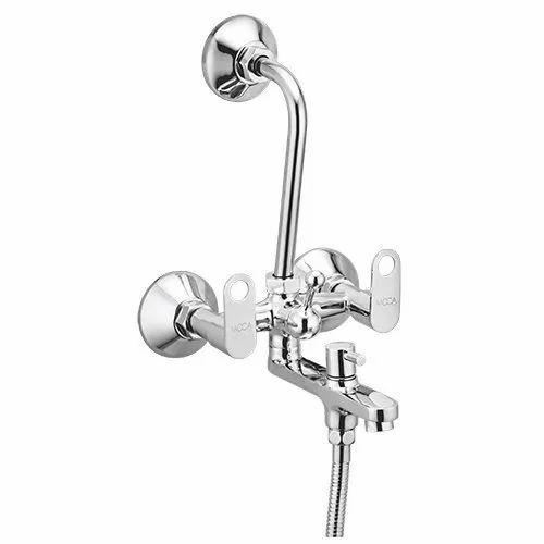 Stainless Steel Single Handle Wall Mixer Telephonic