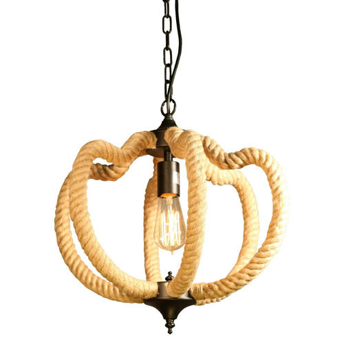 Ceiling Mounted Hemp Rope Hanging Light