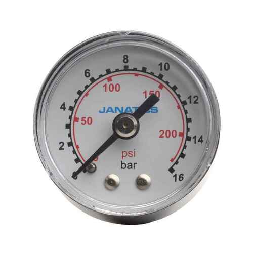 Thread Type BSP A2G07 Janatics Pressure Gauge 0-4 Bar R1/4 Dia 50