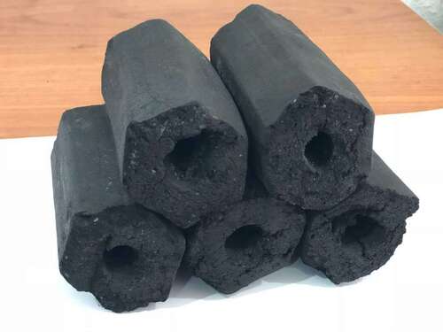 Black Color Round Coconut Shell Charcoal Briquettes