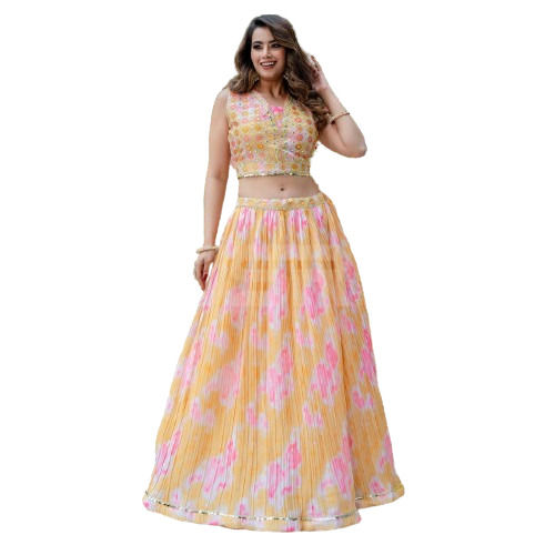 Lehenga Choli - 100% Breathable Cotton, Multicolor Printed Ethnic Wear | Light Weight, Washable, Attractive Modern Design