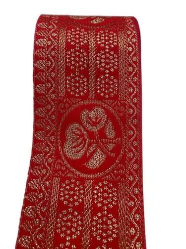 Red Banarasi Jacquard Sarees Lace