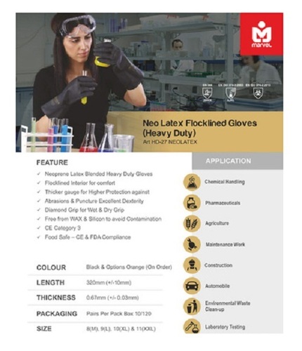 Neo Latex Flocklined Gloves (Heavy Duty) at Best Price in Ankleshwar ...