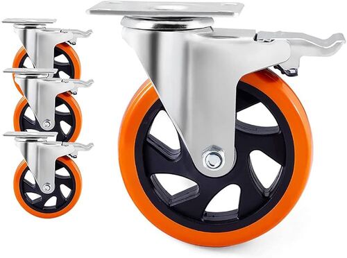 Stainless Steel Material And Rubber Material Trolley Caster Wheels