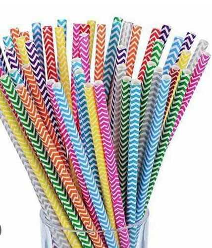 Light Weighted Leak Resistant Striped Paper Use And Throw Disposable Drinking Straw