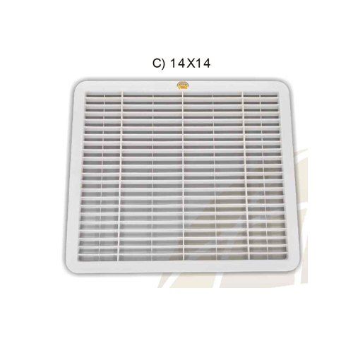 Ceiling Mounted Square Shape Polished Crack Resistant Abs Plastic Ventilation Jali