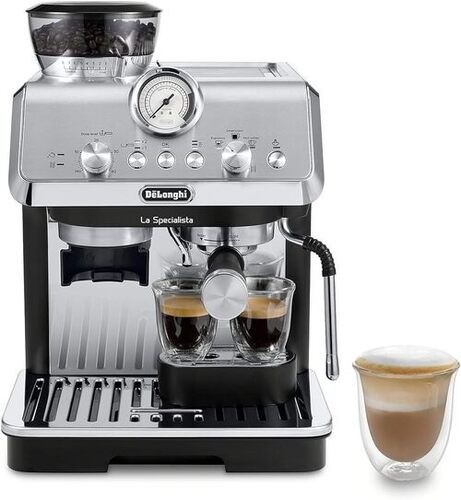 Delonghi La Specialista Arte Espresso Machine - Stainless Steel, Grey Color | Auto Boiling, LCD Display, 1 Minute Auto Switch Off, Ideal for Artisanal Coffee and Milk Preparations