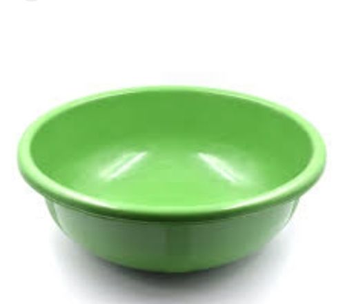 Plastic Tubs - 20 Liter Standard Size, Green Plastic, Rigid & Lightweight | Portable, Washable, Easy to Clean, Leak & Creak Resistant