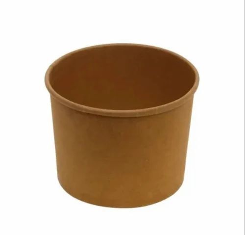 Brown Color Round Shape Paper Food Container