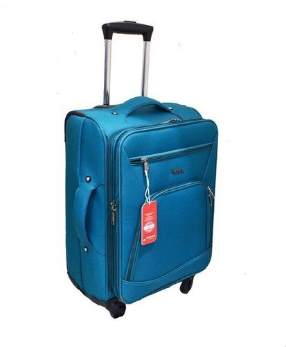 Anti-Theft Single Compartment Plain Solid Plastic Luggage Trolley Bags With 4 Wheel