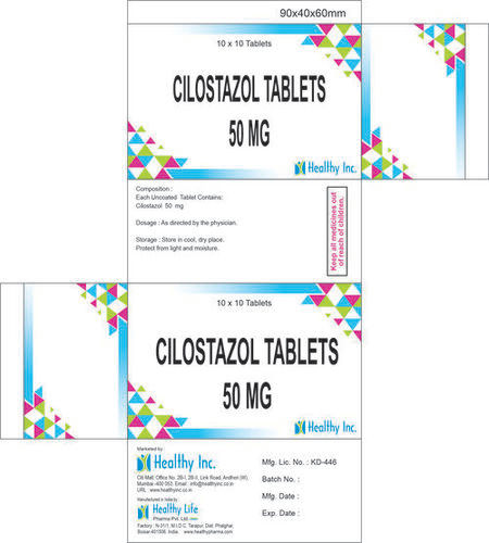 Cilostazol Tablet 50mg, 10x10 Tablets Blister Pack