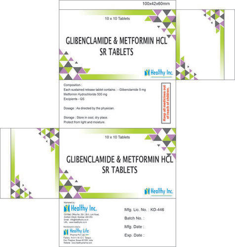 Glibenclamide With Metformin Hydrochloride Sr Tablets