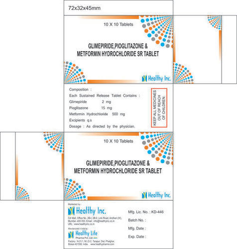 Glimepiride Pioglitazone With Metformin Hydrochloride SR Tablets