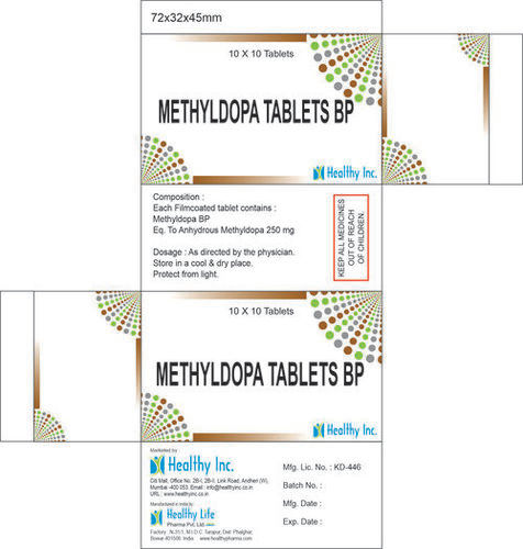 Methyldopa Tablet BP 10x10 Tablet Pack