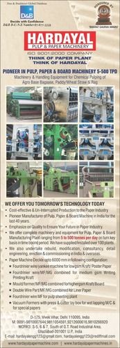 pinoeer in pilp paper &board machinery