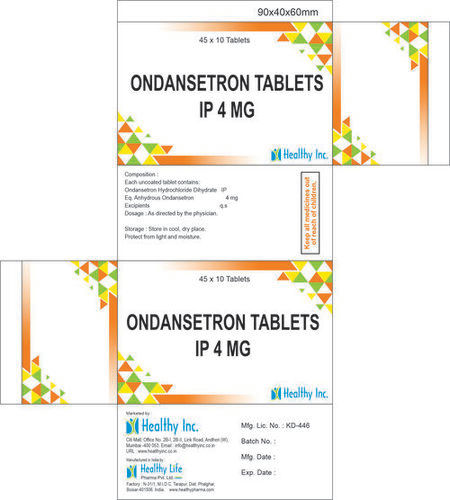 Ondansetron IP 4 MG Tablet 45x40 Tablets Pack