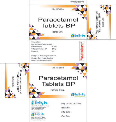 Paracetamol With Caffeine Phenylephrine Hcl Tablet