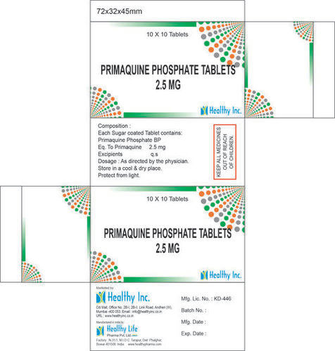 Primaquine Phosphate Tablet 2.5mg 10x10 Tablets Pack