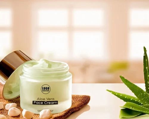 Green Color Aloe Vera Face Cream For Personal Use