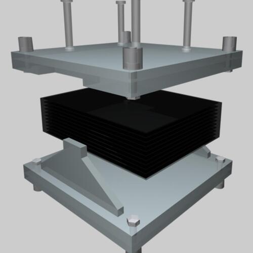 Industrial Elastomeric Bridge Bearing With Anchoring Bolt