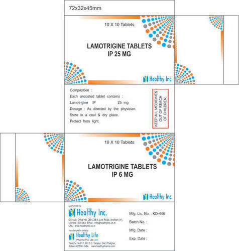 Lamotrigine Tablet IP 25MG 10x10 Tablets Pack