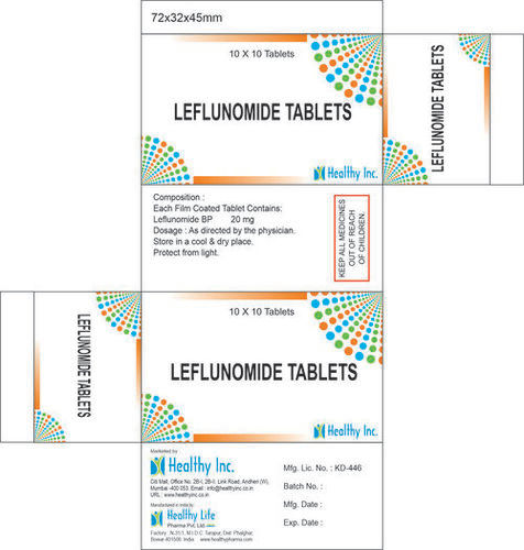 Leflunomide Tablet 10x10 Tablets Pack