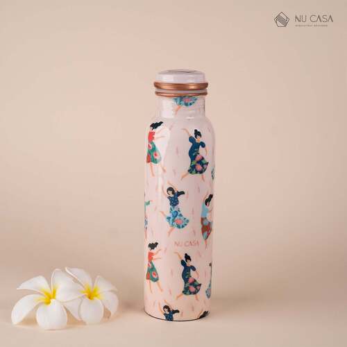 Designer Printed Copper Bottle