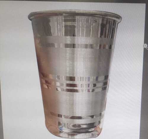 Beautifully Designed Glossy Finish Silver Stainless Steel Glasses