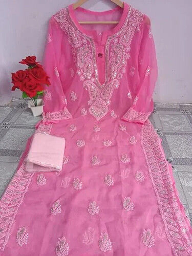 Ladies Lucknowi Gotapatti Chikan Kurti