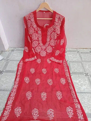 mirror work kurti