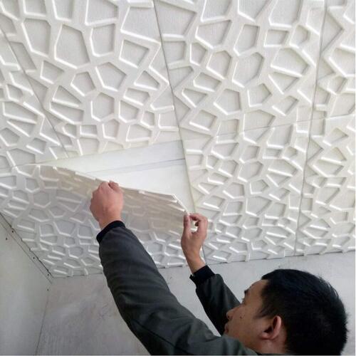 White 3D Geometric Pattern Foam Sheet