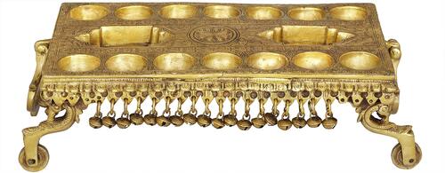 Polished Finish Rectangular Shape Brass Palzhanguli Board Game