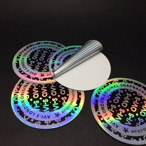 Multi Color Round Shape Printed Pattern Hologram Labels