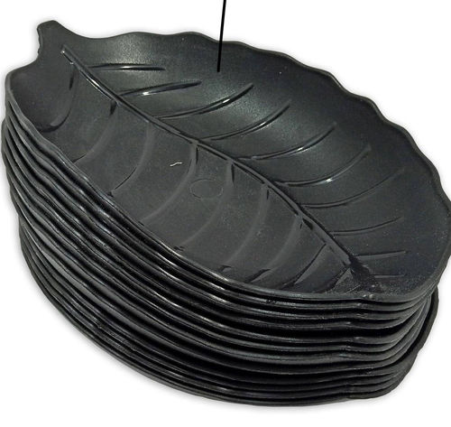 Black Color Serving Food Plastic Plates