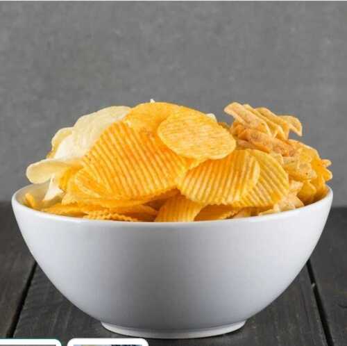 Yellow Color Round Shape Potato Chips For Any Time Snack Use