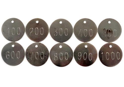 Polished Round Shape Metal Tag