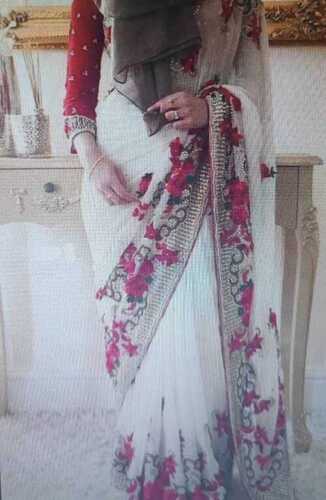 embroidery saree