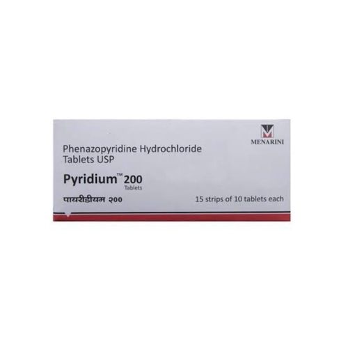 Pyridium Tablet - Ingredients: Pyridium-200 Phenazopyridine Hydrochloride 200Mg