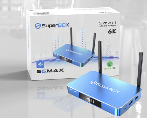 Superbox S5 Max Super Android 12 Smart Tv Box 6k Ultra Hd With Improved Voice Remote With Backlit Keyboard 64g Usb Flash Drive 8k Hd Cable