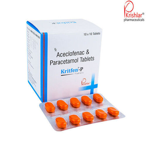 Kritfen P Aceclofenac and Paracetamol Tablet 10x10 Tablets