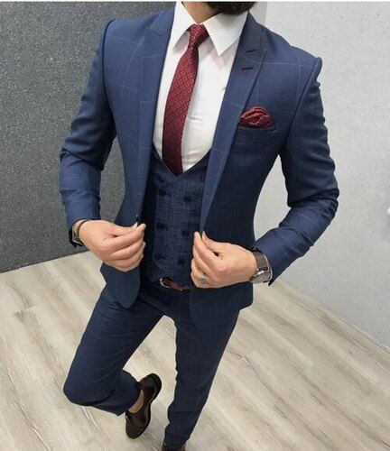 Mens Party Wear Three Piece Suit